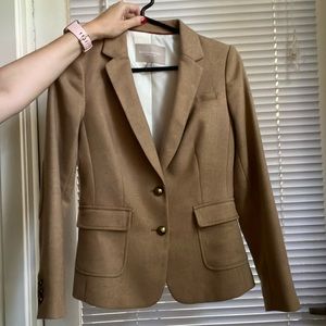 Banana republic camel wool blazer, zero petite